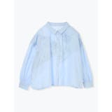 サックス | フラワーモチーフ衿付きブラウス | LUDIC PARK