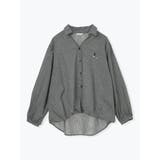 ワンポイント刺繍スキッパーカラーシャツ | LUDIC PARK | 詳細画像1 