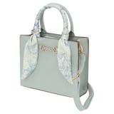 サックス | [2WAY]フェイクレザースカーフスクエアバッグ | LUDIC PARK