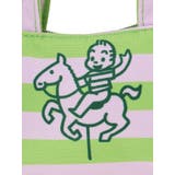 OSAMU GOODS ボーダー柄ミニトート型チャーム グリーン | LUDIC PARK | 詳細画像5 