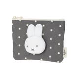 - | miffy ドット柄マスコットフラットポーチ グレー【ミッフィー】 | LUDIC PARK