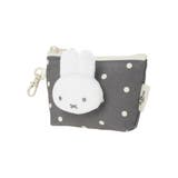 - | miffy ドット柄マスコット台形ポーチ グレー【ミッフィー】 | LUDIC PARK