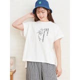 線画ネコプリントTシャツ | LUDIC PARK | 詳細画像1 