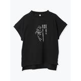 黒 | 線画ネコプリントTシャツ | LUDIC PARK