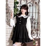 黒 | バックレースアップドレッシージャンパースカート | NOEMIE