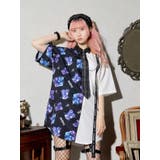 オフホワイト | 病みくまいっぱいネクタイ付きユニセックスシャツ | NOEMIE
