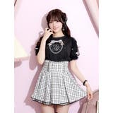 濃グレー | メニーリボンチュールパフスリーブTシャツ | NOEMIE