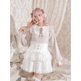 ピンク | お嬢さんハートチャームレースアップカットソー | NOEMIE