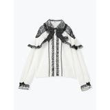 ツイードリボンケープフリルオープンショルダーブラウス | NOEMIE | 詳細画像13