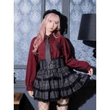 ワイン | ゴシックストライプネクタイブラウス | NOEMIE