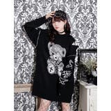 黒 | 病みくまジャガードユニセックスニット | NOEMIE