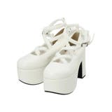 白 | ハトメレースアップパンプス | NOEMIE