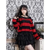 赤 | おしゃれ囚人ボーダーニット | NOEMIE