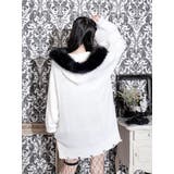 フードファーダメージユニセックスニットZIPパーカー | NOEMIE | 詳細画像9