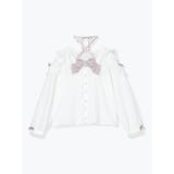 ビジューリボンチョーカーネックオープンショルダーブラウス | NOEMIE | 詳細画像12