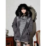 ブラックファーユニセックス裏毛ジップパーカー | NOEMIE | 詳細画像3