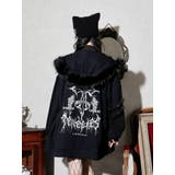 ブラックファーユニセックス裏毛ジップパーカー | NOEMIE | 詳細画像8