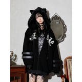 黒 | ダブルバックルねこ耳ユニセックスボアブルゾン | NOEMIE