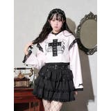 ピンク | うさ耳ゴシッククロスショートパーカー | NOEMIE