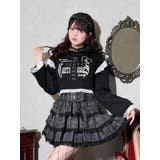 黒 | うさ耳ゴシッククロスショートパーカー | NOEMIE