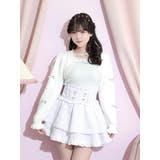 サックス | メニーリボンシャギーレイヤード千鳥ニット | NOEMIE