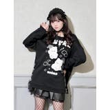 黒 | もこもこくまギンガムリボンチュニック | NOEMIE