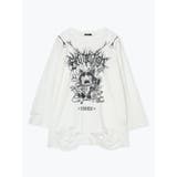 びりびりねこチェーンダメージユニセックスロングTシャツ | NOEMIE | 詳細画像11 