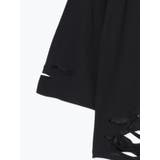 びりびりねこチェーンダメージユニセックスロングTシャツ | NOEMIE | 詳細画像16 