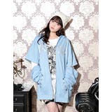 サックス | 2WAYクロスチェーンユニセックスZIP裏毛パーカー | NOEMIE