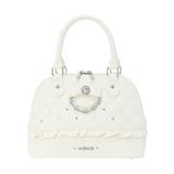 オフホワイト | キルティングビジュー2WAYハンドバック | NOEMIE