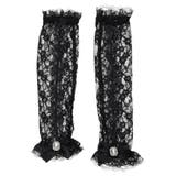 黒 | レースリボン付きアームカバー | NOEMIE