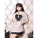 ピンク | ハートモチーフ安ピン肩ZIPＴシャツ | NOEMIE