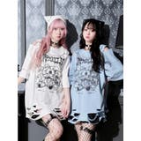 鉄線チェーンねこダメージユニセックスTシャツ | NOEMIE | 詳細画像1 