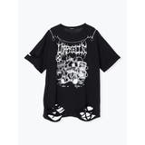 鉄線チェーンねこダメージユニセックスTシャツ | NOEMIE | 詳細画像11 