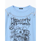 鉄線チェーンねこダメージユニセックスTシャツ | NOEMIE | 詳細画像15 
