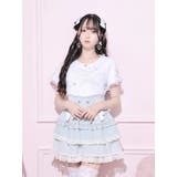 ペールブルー | メニーパールリボン刺繍Tシャツ | NOEMIE