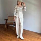 【CAPRICIEUX LE'MAGE】スクエアボーダーホルターPO | PAL GROUP OUTLET | 詳細画像6