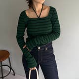 GREEN | 【CAPRICIEUX LE'MAGE】スクエアボーダーホルターPO | PAL GROUP OUTLET