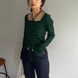 【CAPRICIEUX LE'MAGE】スクエアボーダーホルターPO | PAL GROUP OUTLET | 詳細画像20