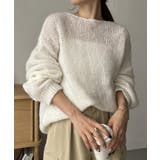 【CAPRICIEUX LE'MAGE】段違い透かし編みPO | PAL GROUP OUTLET | 詳細画像1 