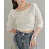 WHT | 【Chico】カットレース5分袖チビT | PAL GROUP OUTLET
