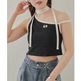 【Chico】チョーカー付アシメワンショル刺繍タンクトップ | PAL GROUP OUTLET | 詳細画像12