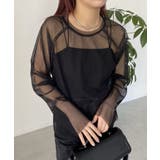 BLACK | 【CAPRICIEUX LE'MAGE】チュールオーバーT | PAL GROUP OUTLET