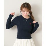 【RAY CASSIN】胸刺繍ケーブルニット | PAL GROUP OUTLET | 詳細画像15