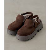 BRN | 【Chico】厚底スエードサボ | PAL GROUP OUTLET