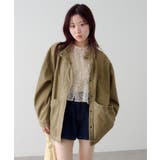 BEG | 【Kastane】カラーツイルレース付きジャケット | PAL GROUP OUTLET