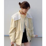 【Kastane】カラーツイルレース付きジャケット | PAL GROUP OUTLET | 詳細画像15 