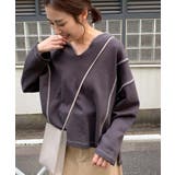 CHARCOAL | 【CIAOPANIC TYPY】配色ステッチスキッパースウェット | PAL GROUP OUTLET