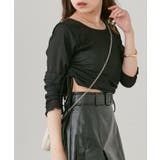 BK | 【Chico】サイドドロストシアーリブトップス | PAL GROUP OUTLET