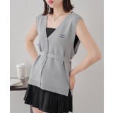 GRY | 【Chico】ロゴ刺繍ルーズベスト | PAL GROUP OUTLET